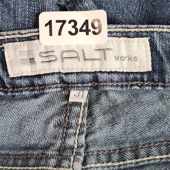 Salt Works Jeans Womens 31 Blue Broadway Bootcut Stretch Low Rise 90s Retro - Picture 9 of 12